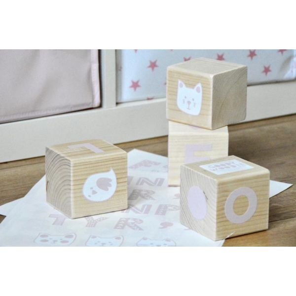 Cubos de Madera para Niños (Personalizado $890) | Wooden Cubes for Kids