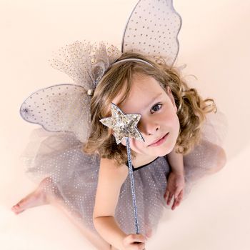 Varita de estrella con lentejuelas - Plata 2