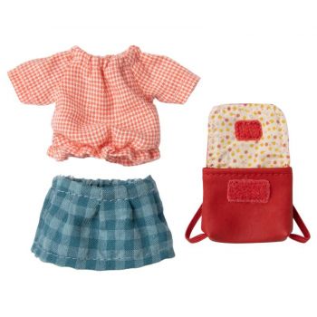 Clothes and Red bag for mouse - Big Sister (13cm)