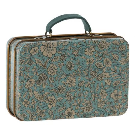 Metal Suitcase, Blossom Blue