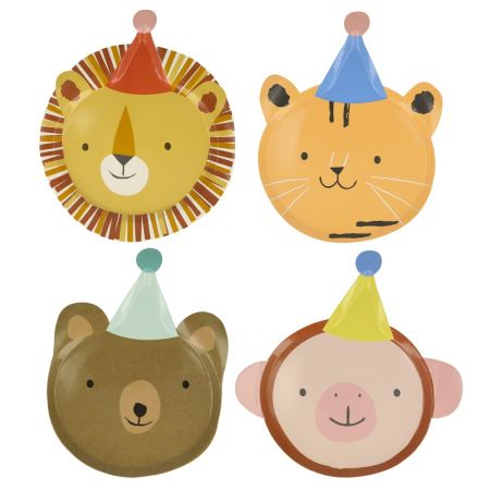 Animal Parade Die Cut Plates (8u)