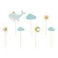 Cupcake toppers - Whale (7u)