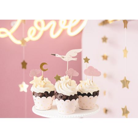 Cupcake toppers - Stork