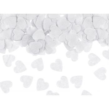 Confetti Hearts, white