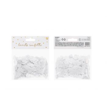 Confetti Hearts, white 2