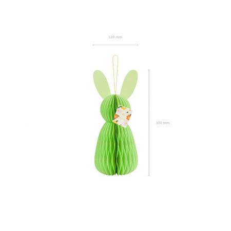 Paper honeycomb Bunny, light green