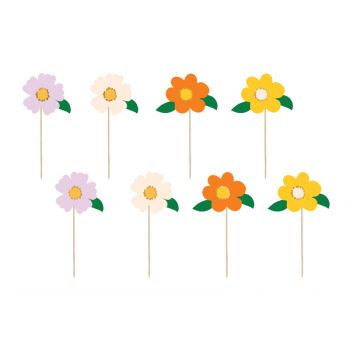 Cake toppers Flowers (8u)