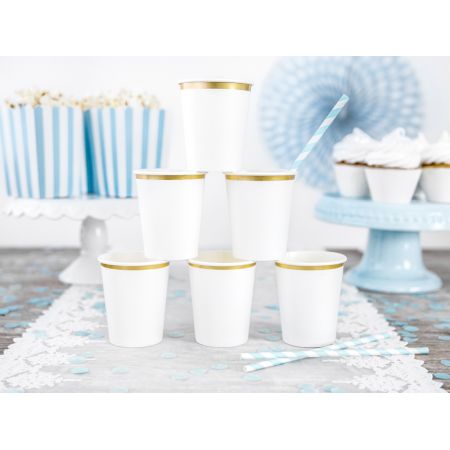 Cups white (6u)