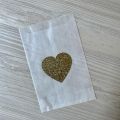 Golden heart glassine paper bag