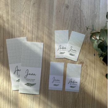 Etiqueta Adhesiva Trama verde personalizada (14u.) 2
