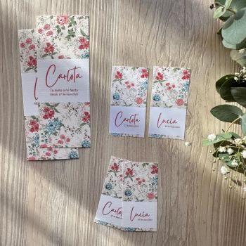 Etiqueta Adhesiva Flores personalizada (14u.) 2