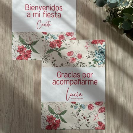 Cartel Flores personalizado