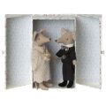 Wedding mice couple in box (15cm)