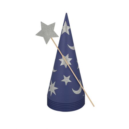 Wizard Party Hats & Wands (6u)