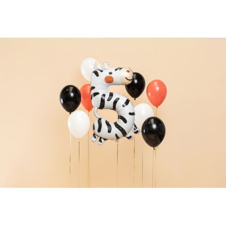 Foil balloon - Number 5 - Zebra