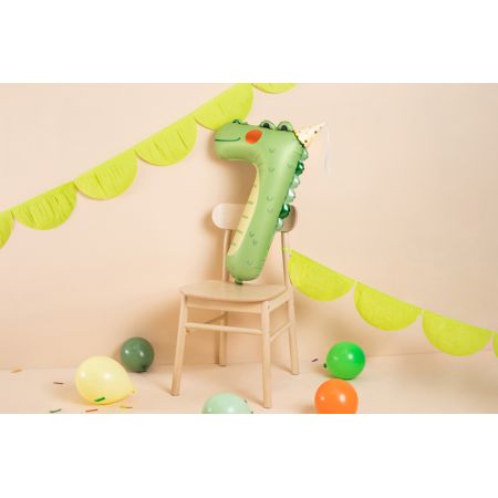 Foil balloon - Number 7 - Crocodile