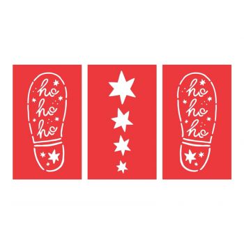 Santa's footprint stencils (3u)
