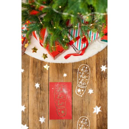 Santa's footprint stencils (3u)