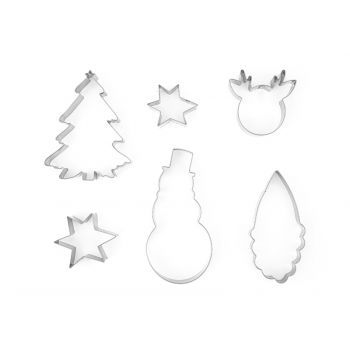 Moldes para Galletas Feliz Navidad (6u)
