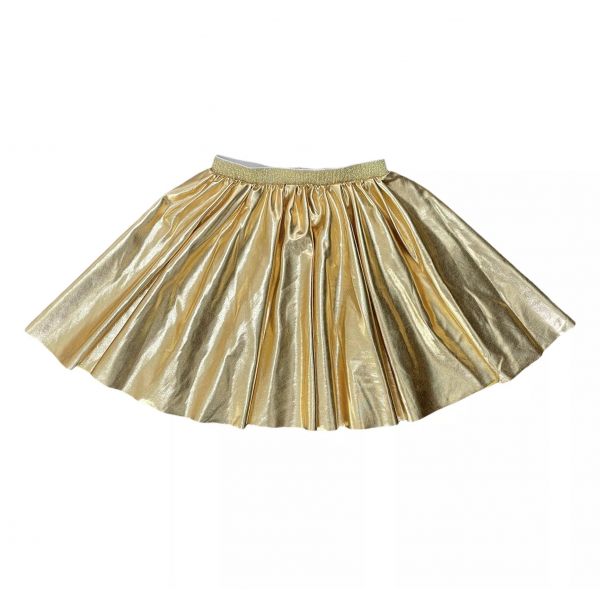 Gold metallic stretch skirt