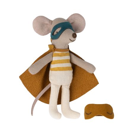 Superhero Mouse - Little Brother in suitcase (10cm)