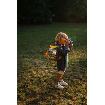 Mochila pequeña a cuadros -Verde 2