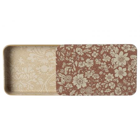 Metal box with sliding lid, Blossom - Heather