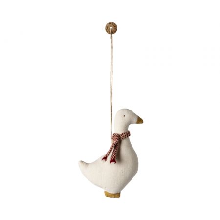 Goose ornament - Red lace