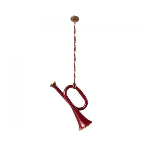 Metal Trompet ornament - Red