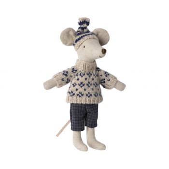 Winter Mouse with ski - Dad (15cm) 2