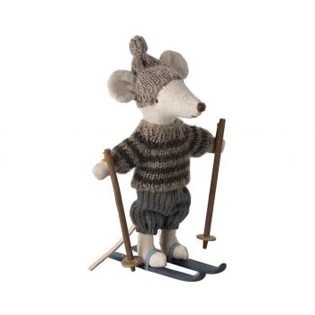 Winter Mouse with ski - Big Brother (12cm)