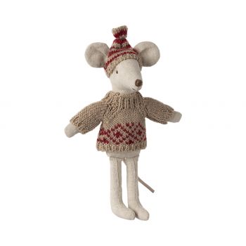 Knitted sweater and hat for Mum Mouse (15cm) 2