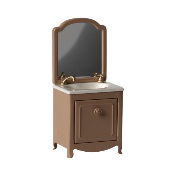 Miniature Bathroom Sink - Brown (15cm)