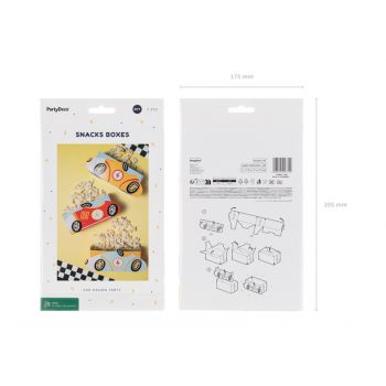 Boxes for snack - Cars (3u.) 2