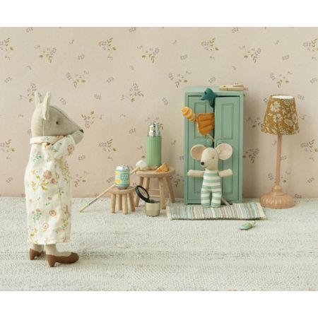 Wooden Closet Mouse Rosa (14cm)