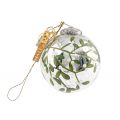 Bauble, mistletoe w bow (10cm)