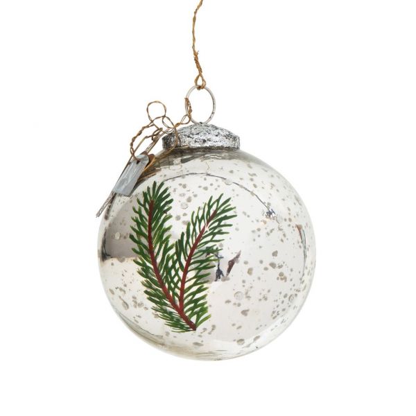 Pine Twig bauble, ball (10 cm)