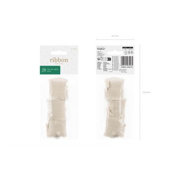 Chiffon ribbon Beige - 40mm x 5m (3u.) 2