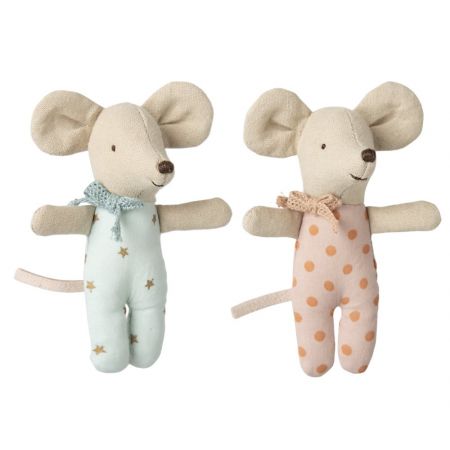 Mice Twins in Matchbox - Baby (8cm)