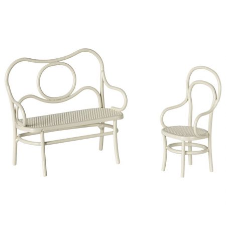 Muebles de metal - Ratoncitos - Pequeño - Blanco (A 8.5cm)