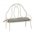 Banco vintage de metal Blanco (A 9cm)