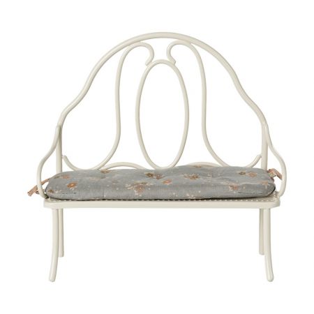 Banco vintage de metal Blanco (A 9cm)
