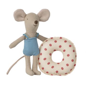 Beach mouse with float, Little sister - Red dot