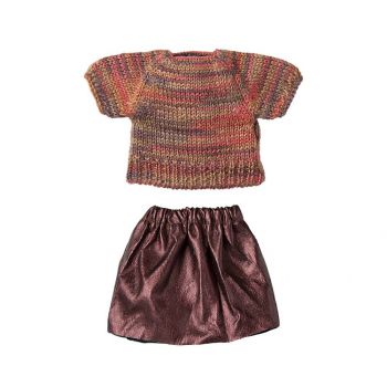 Falda y Blusa para ratoncita mamá (15cm)