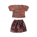 Skirt and knitted blouse, Mum mouse (15cm)