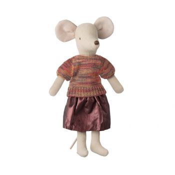 Skirt and knitted blouse, Mum mouse (15cm) 2