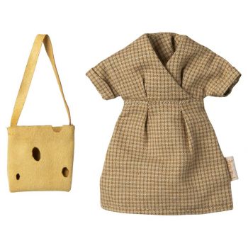 Dress and bag, Mum mouse (15cm)