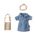 Denim dress and bag, Mum mouse (15cm)