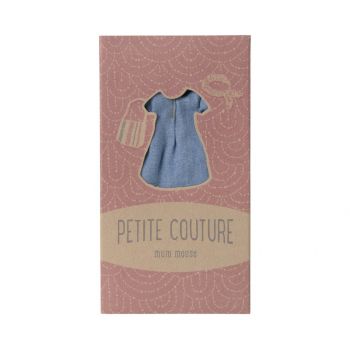Vestido tejano con bolso y cinta para ratoncita mamá (15cm) 2