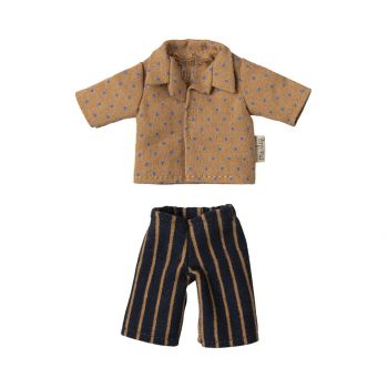 Pantalón rayas y camisa para ratoncito papá (15cm)